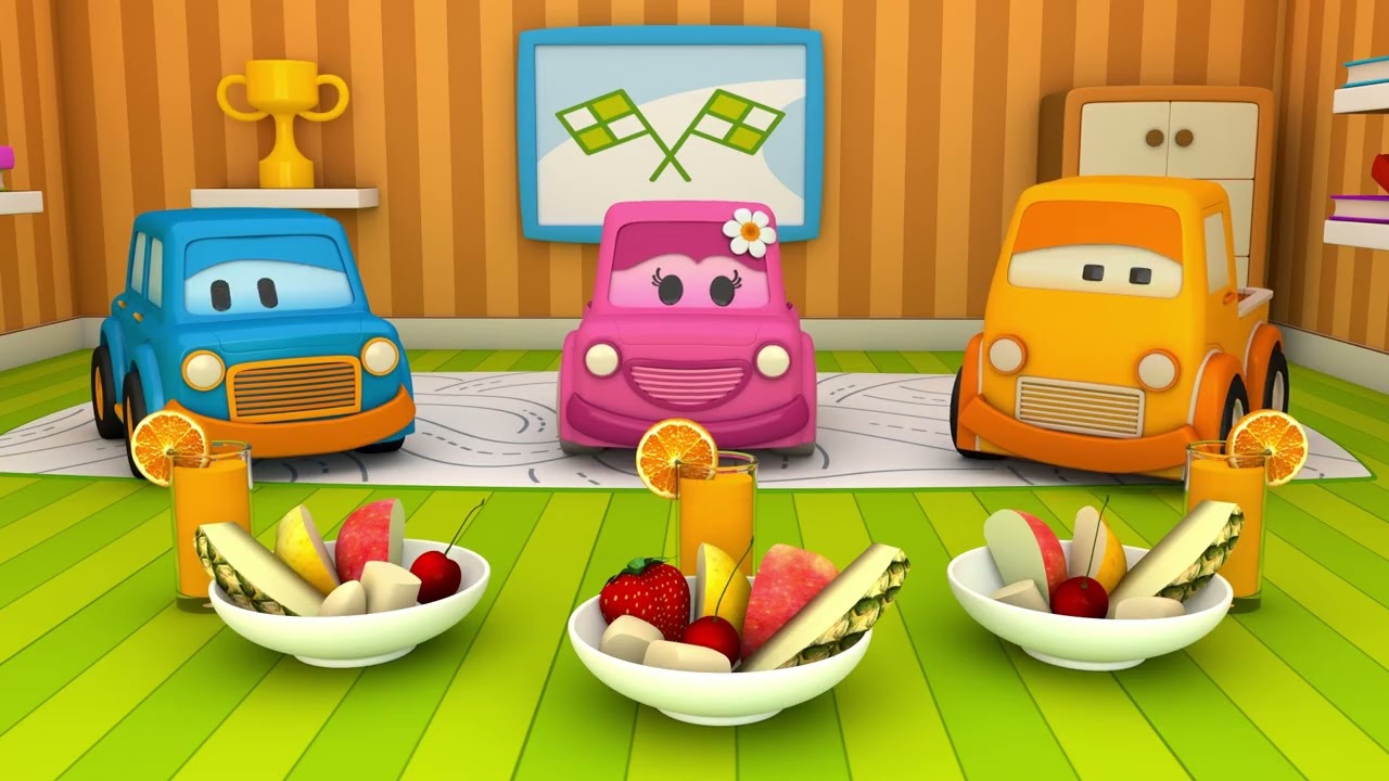 🚗🚙🚕 Compilation cartoni animati | AUTOSQUADRA | Alimentazione, frutta, verdura e colazione sana 🥕🍓🍊