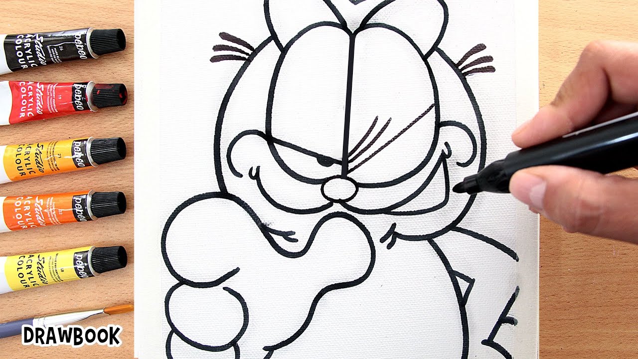 Garfield Immortalized! Learn to Draw and Paint GARFIELD from the Movie using Acrylic Paint