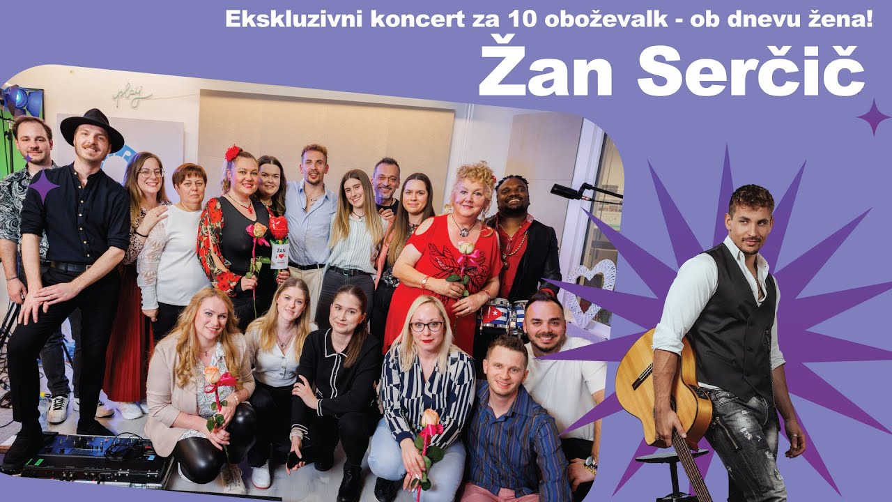 Žan Serčič v intimnem koncertu očaral izbrane oboževalke