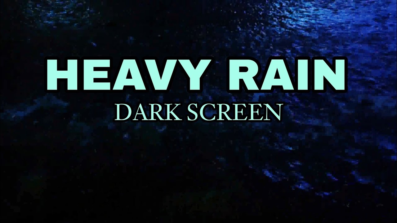 HEAVY Moonlight Rain | Dark Screen Rain Sounds for Sleeping