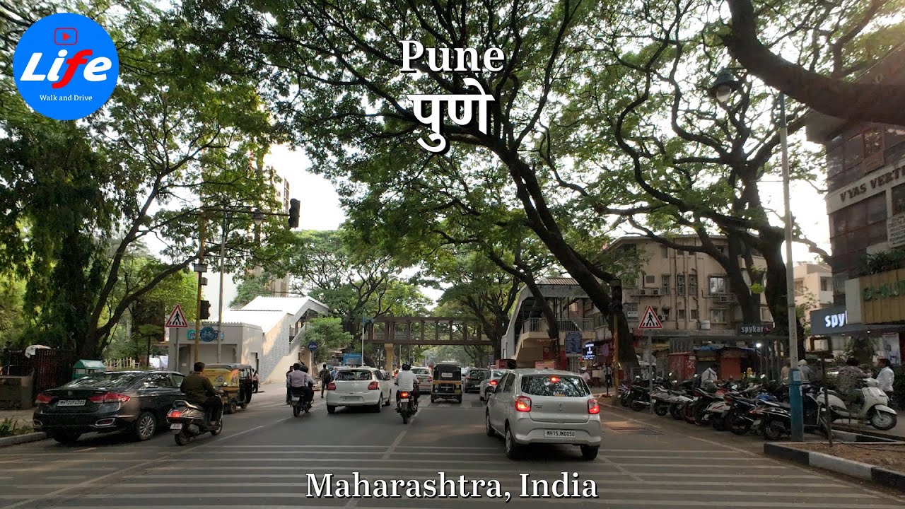 Driving Pune 4K HDR | Jangali Maharaj Rd | Prabhat Rd | Law College Rd | Karve Rd