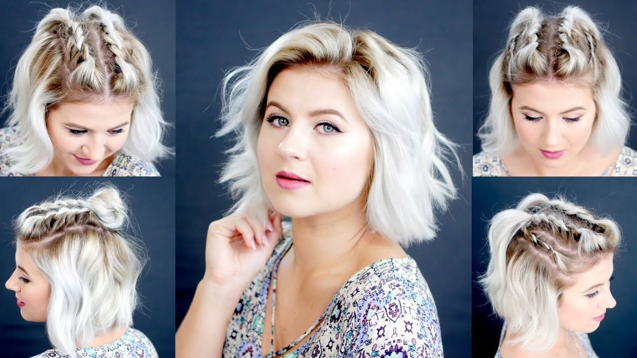 4 EASY Short Hairstyles Tutorial | Milabu