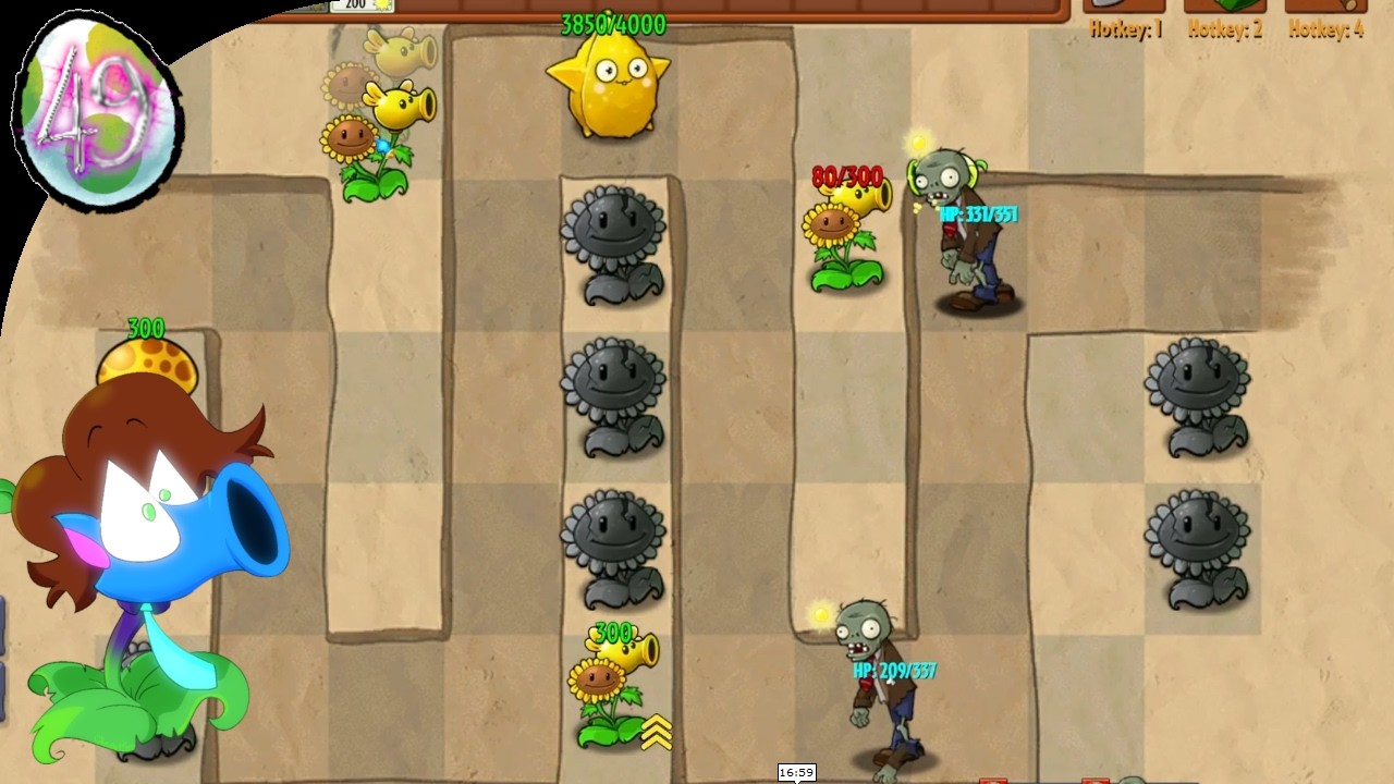 Plants Vs. Zombies Fusion [49]: Режим защиты башни — это весело!