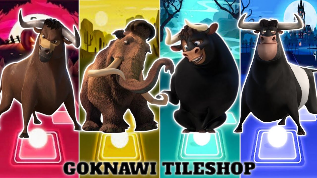 🐂🐃🦣Funny Valiente 🆚 Funny Manny 🆚 Funny Ferdinand 🆚 Funny Maquina|Coffin Dance Tiles Hop 🪩🌈🔥🎊💥