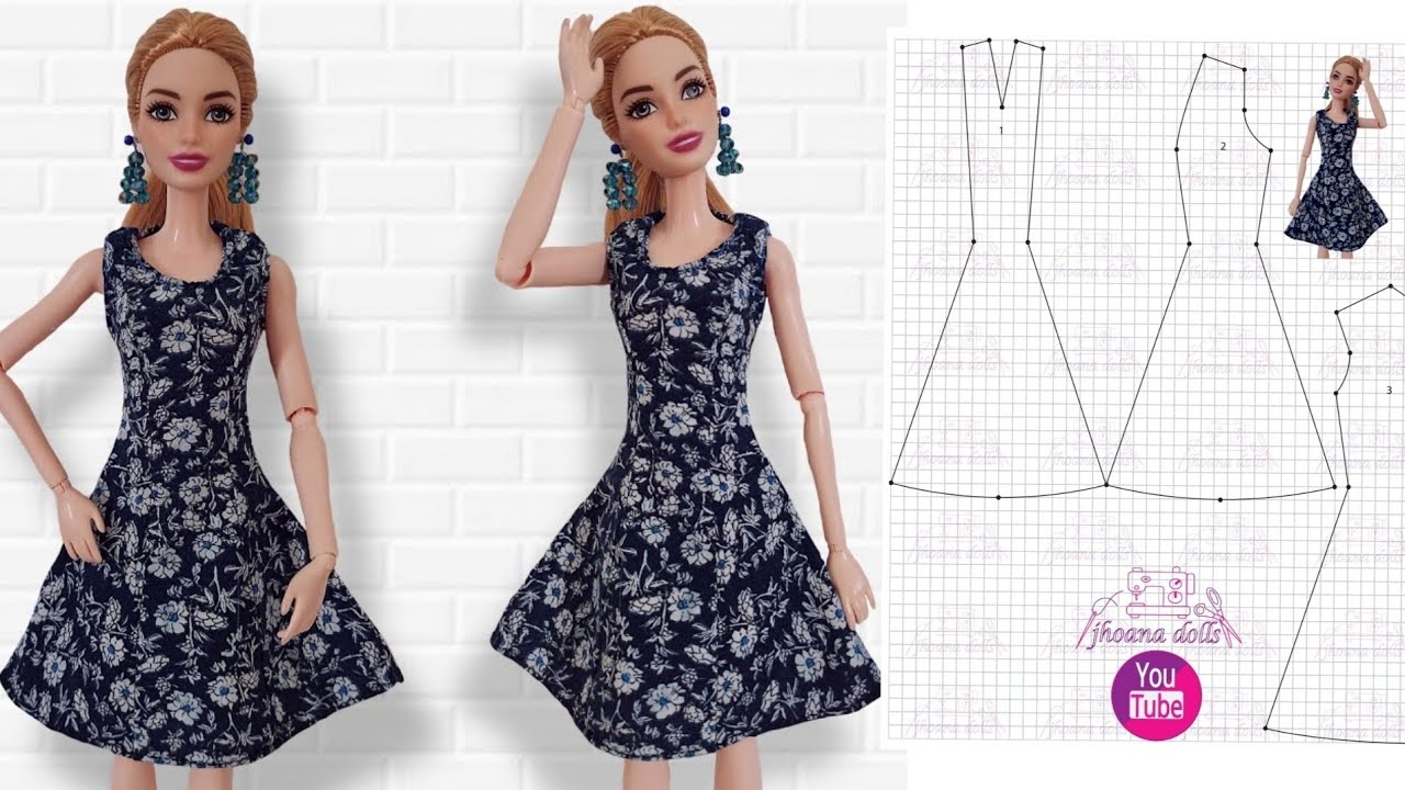 36 vestido para Barbie (patrones en la descripción)
