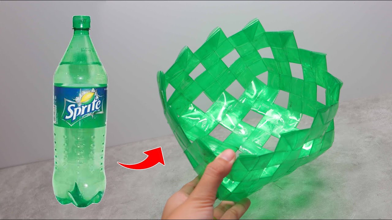 DIY Basket from Plastic Bottle | Best out of waste | Membuat Keranjang dari Botol Plastik | Daur Ula