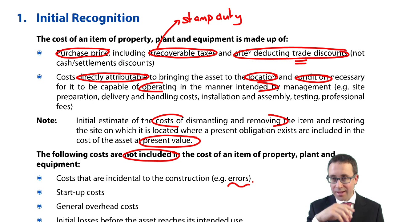 IAS 16 Property, plant and equipment &ndash; Initial Recognition - CIMA F1 Financial Reporting