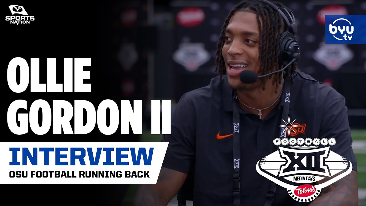 Ollie Gordon II talks expectations for upcoming season at Big 12 Media Days
