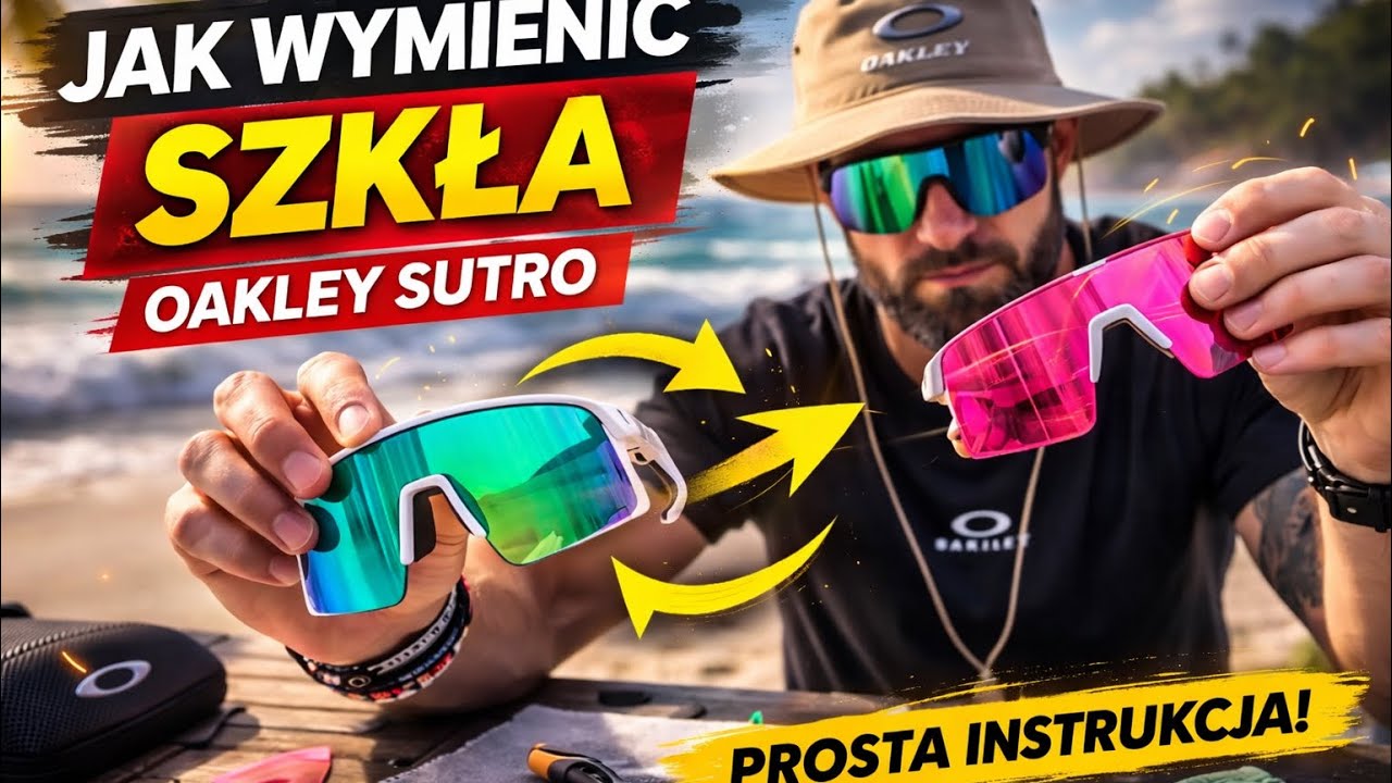 Jak wymienić szybkę w zwykłych okularach Oakley Sutro ?🏝️