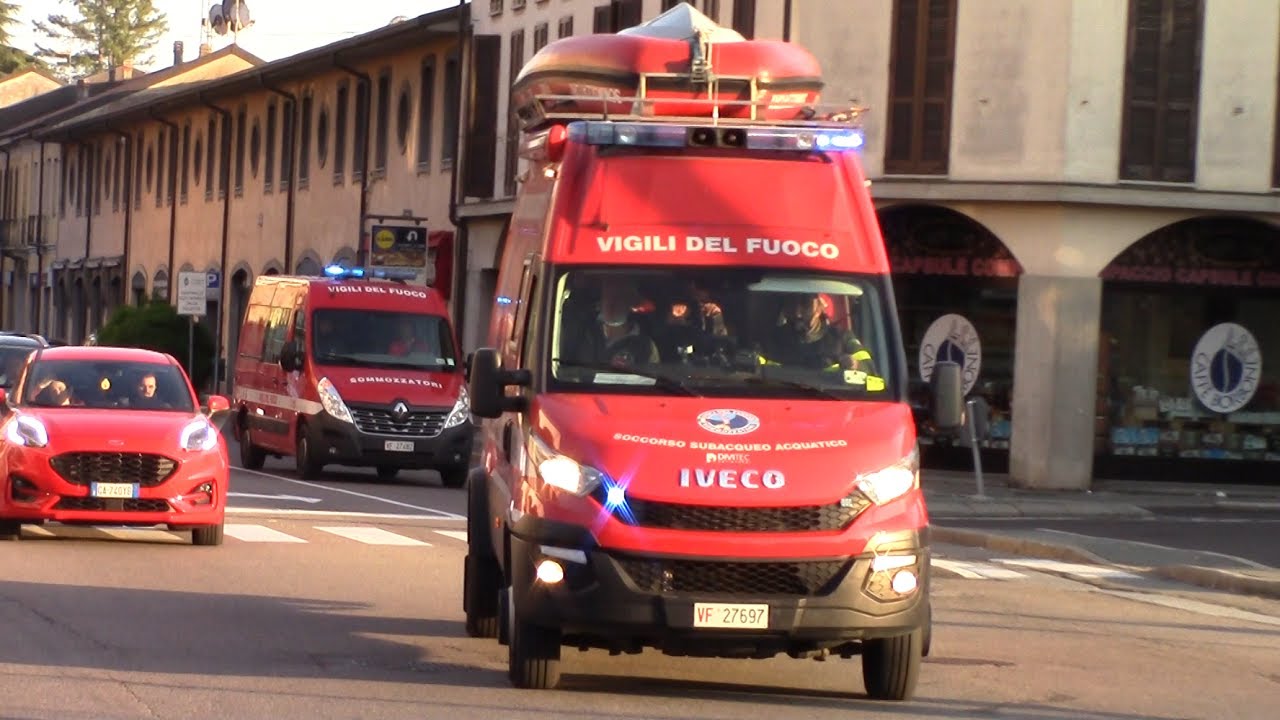 ANNEGAMENTO ARRIVO ELICOMO+SOMMOZZATORI+SAF FLUVIALE VVF MILANO+AUTOMEDICA+APS VVF LEGNANO IN SIRENA