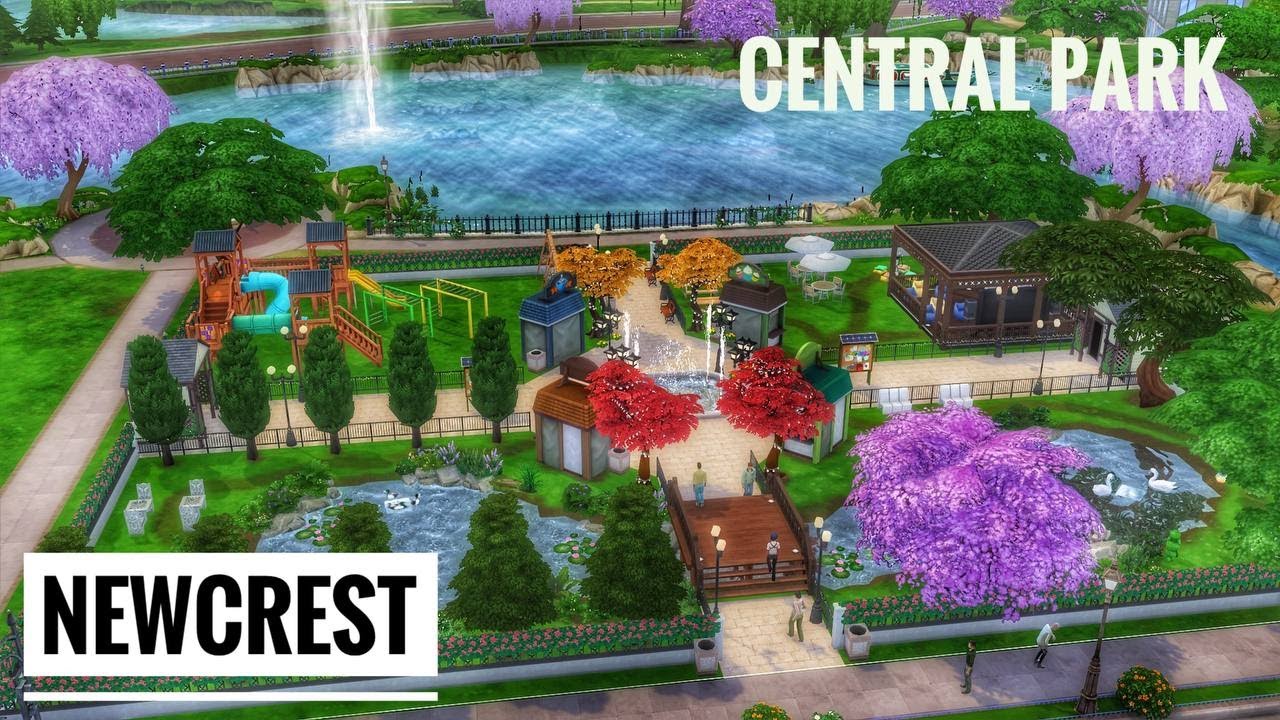 Central Park Seasons│Newcrest reconstruction│Llama Lagoon │No CC The Sims 4: Stop motion