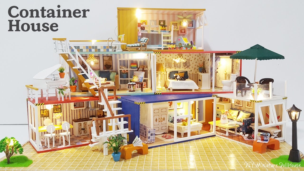 6 DIY Miniature DollHouseㅣContainer Houseㅣ컨테이너하우스 미니어쳐 재편집ㅣ박소소