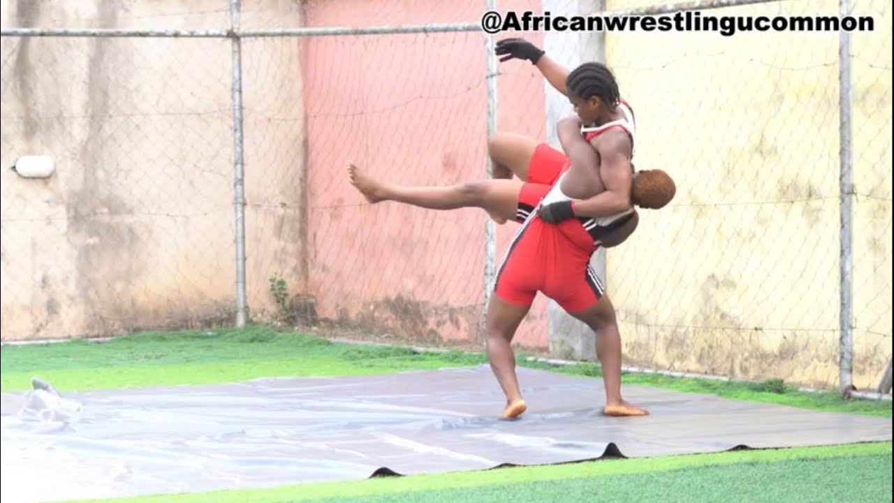 Epic women wrestling. Two girls face each other 
