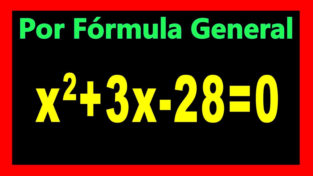 ✅👉 Ecuaciones Cuadraticas por Formula General  ✅ Formula General Cuadratica