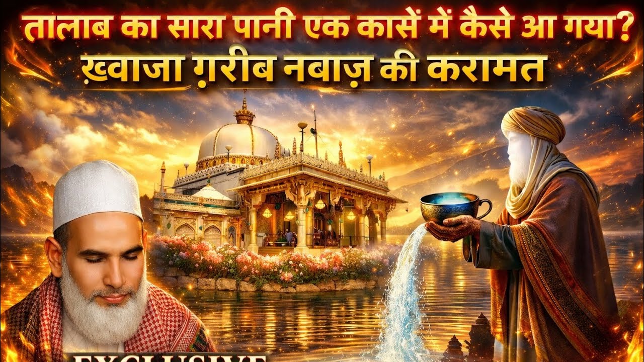 ख्वाजा गरीब नवाज़ की बड़ी करामत! 😱 तालाब का सारा पानी एक कासे में कैसे आया? ✨