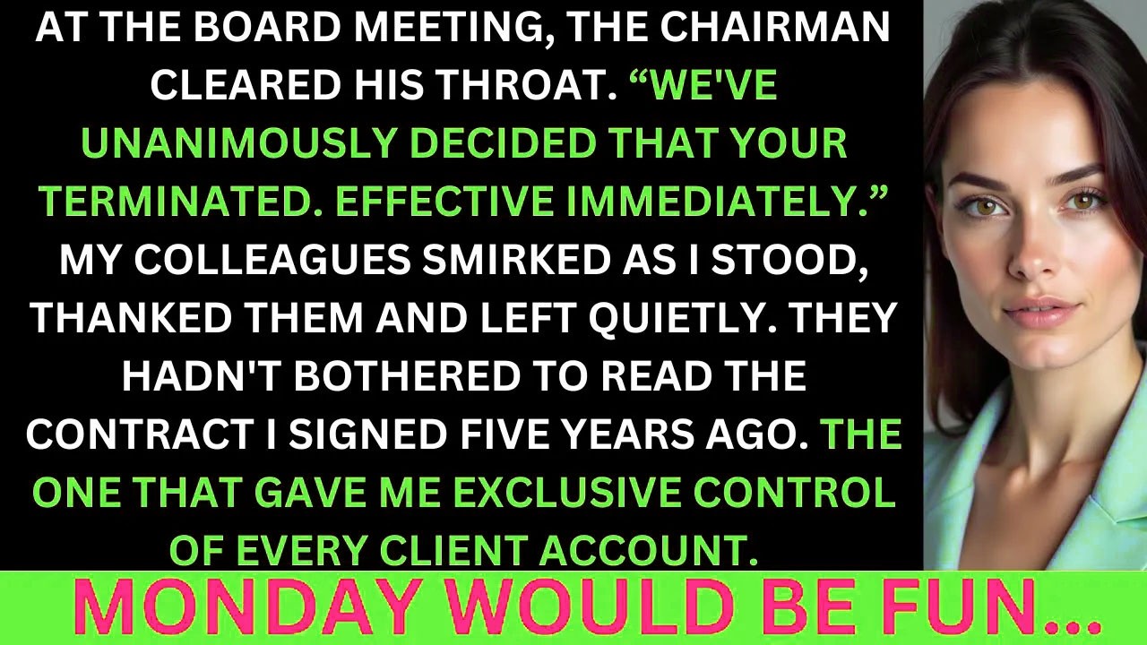 They Unanimously Decided That I Was Terminated But They Forgot One Small Detail, Monday Would Be Fun
