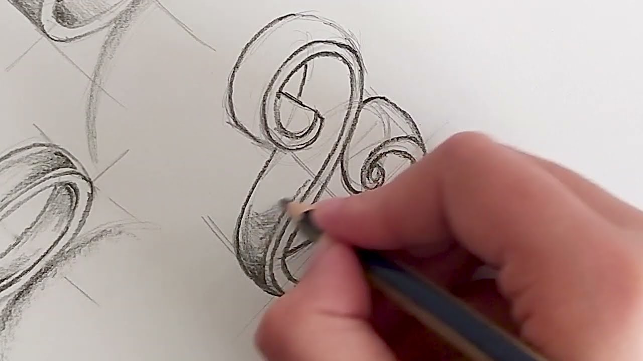 How to draw unique ring : Jewelry sketching for beginners in step by step