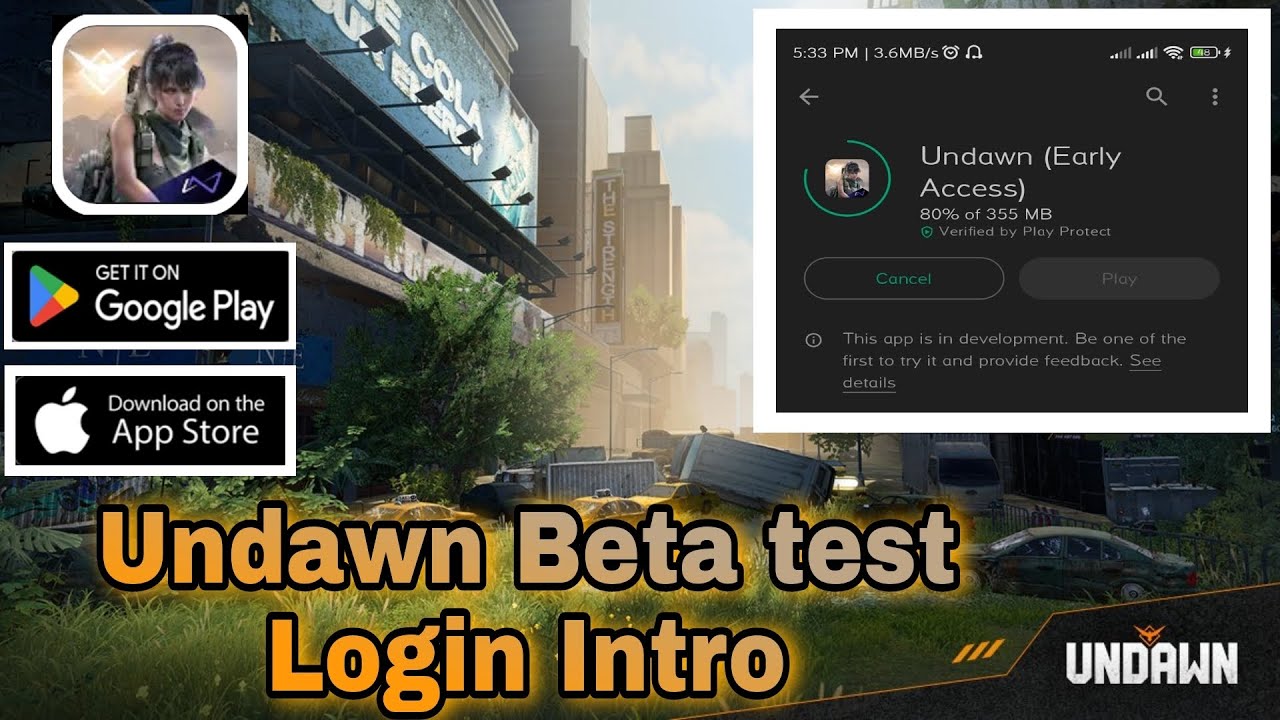 Undawn Survival Beta test Login Intro (Android/iOS) 