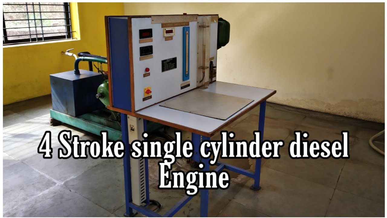 4 stroke single cylinder diesel Engine Experiment | diesel engine | EC lab | VTU