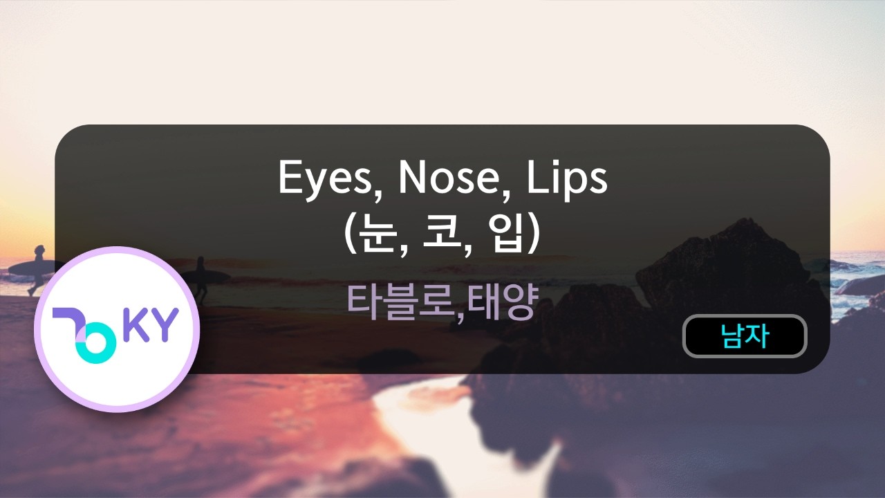 [멜로디제거] Eyes, Nose, Lips (눈, 코, 입) - 타블로,태양 (KY.78031) / KY KARAOKE