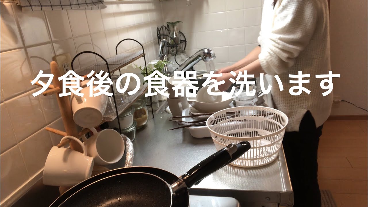 【キッチンリセット】食器を洗うだけの動画【音】