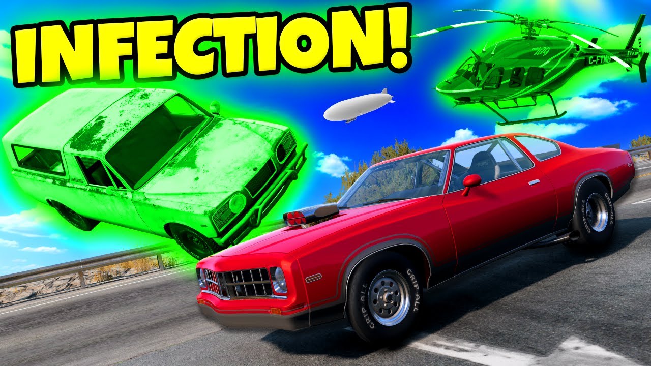 This RANDOM CAR Infection Hide & Seek BROKE BeamNG Drive Multiplayer Mods!