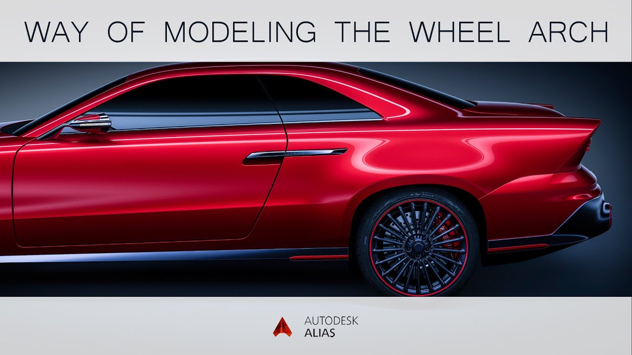 Way of modeling the wheel arch, in Autodesk Alias Surface (automotive)
