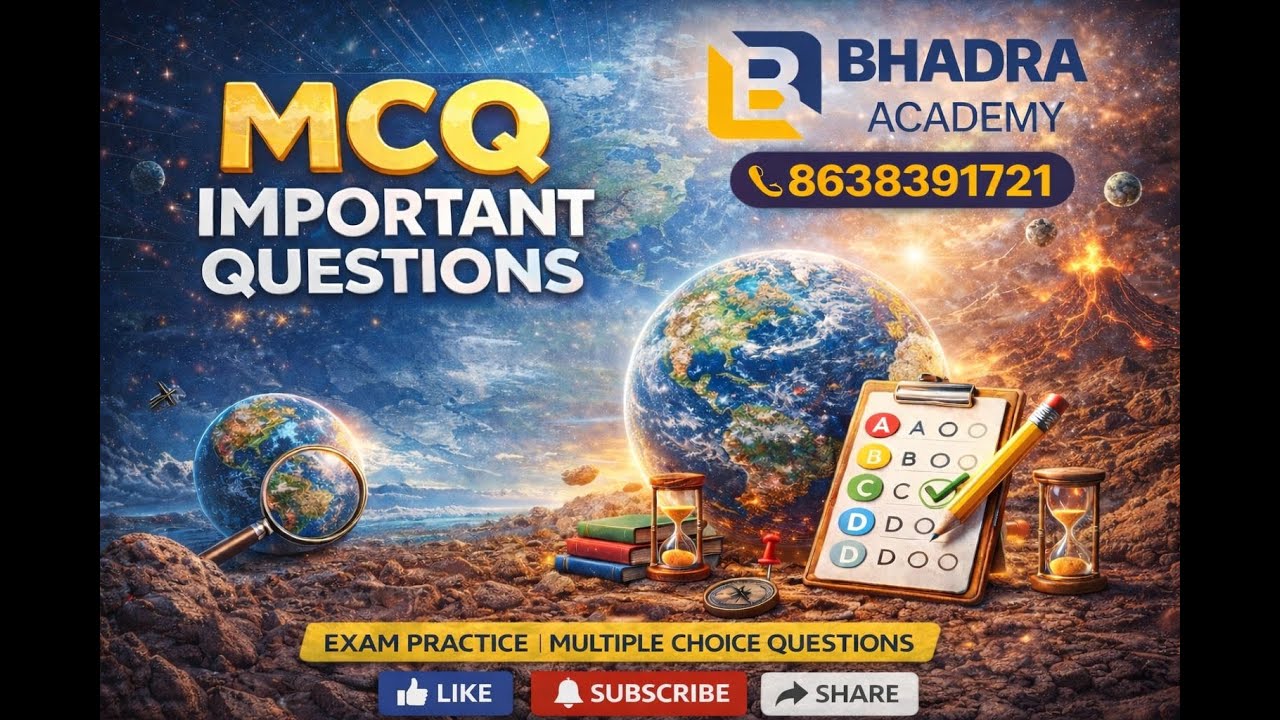 MCQs | Important Questions | Human Geography | Bhadra Academy
