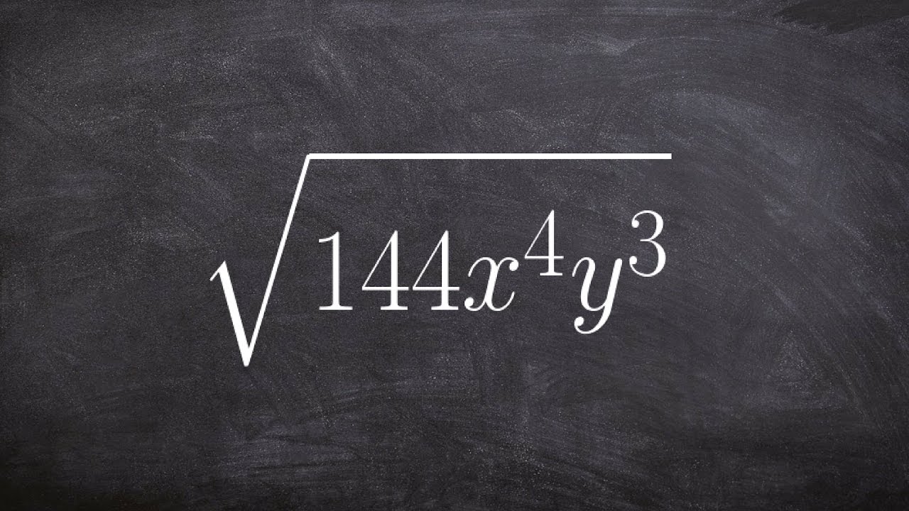 Simplifying a radical with variables as the radicand