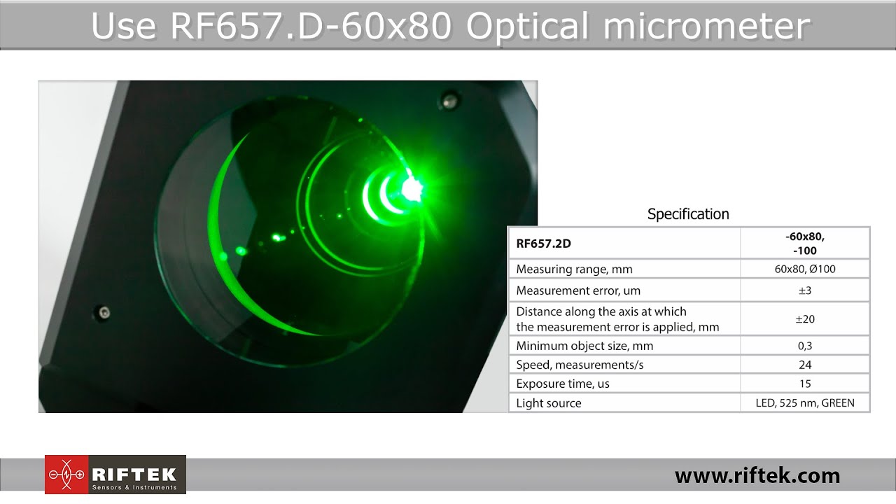 RF657 2D Optical micrometers.