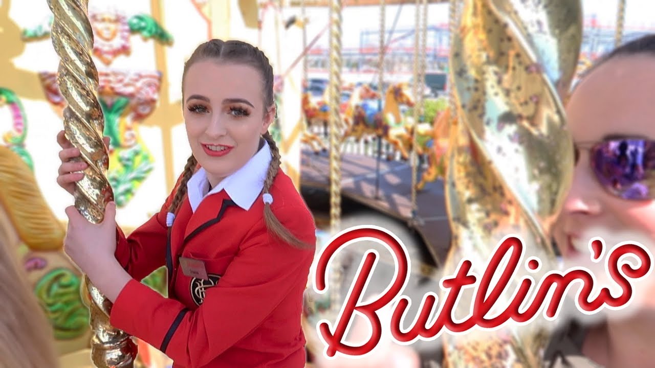BUTLINS FUNFAIR RIDES WITH THE BUTLINS REDCOATS!!