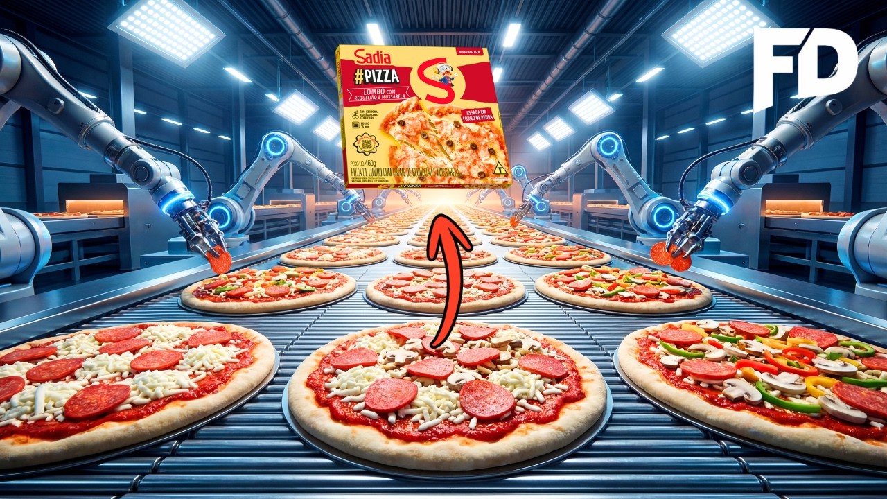 Olhe Como é Feito PIZZA CONGELADA na Fábrica | ASMR PASSO A PASSO