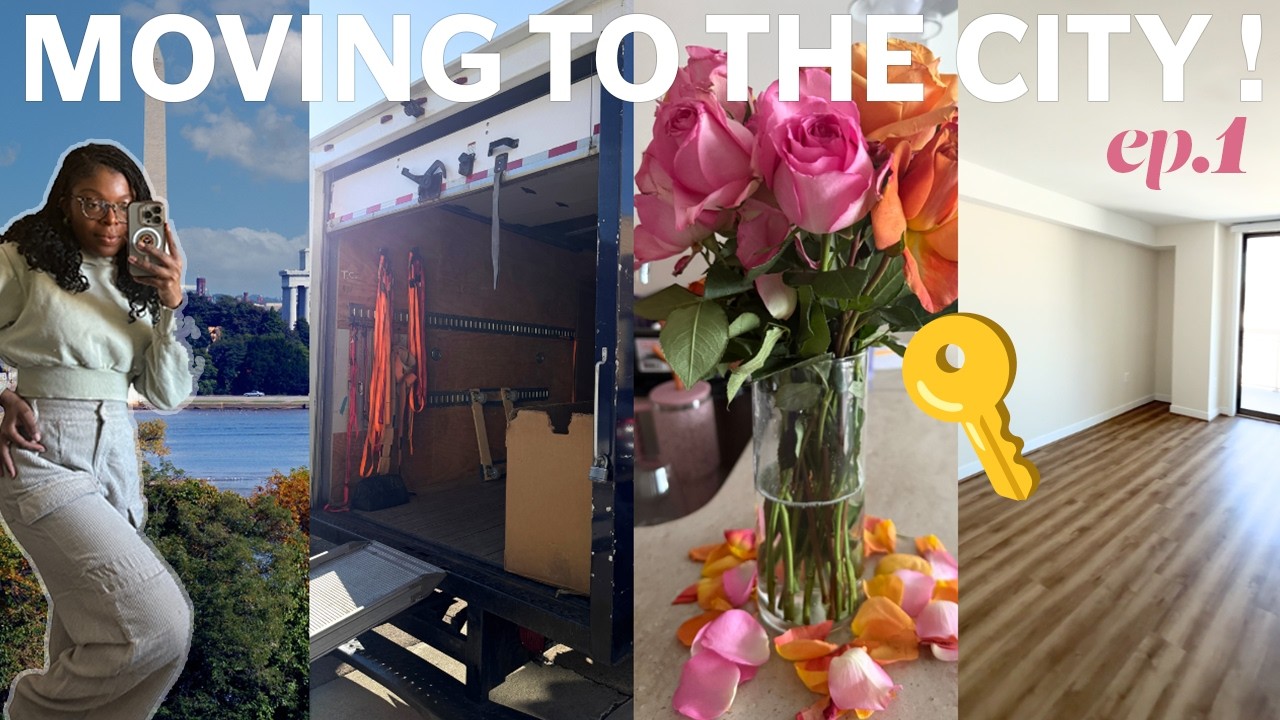 LIVING ALONE EP.1  (moving + unpacking!) 🏙️ | new beginnings, DMV Living + settling in!