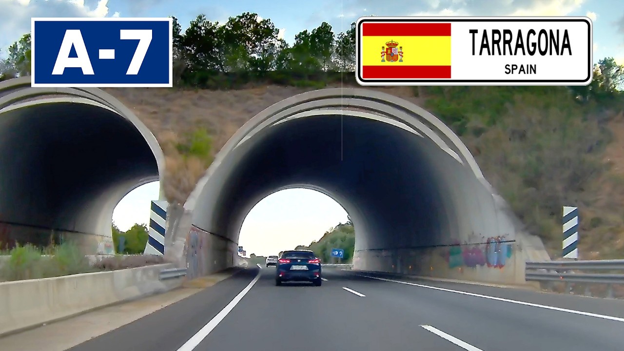 A 7 Tarragona &rarr; Altafulla Under Twin Tunnel