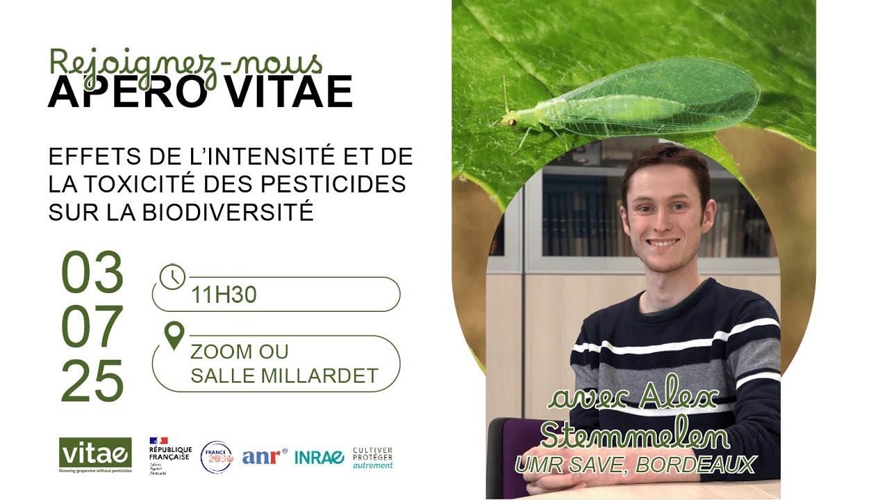 Apéro VITAE n°25 - Effets de l’intensité et de la toxicité des pesticides sur la biodiversité