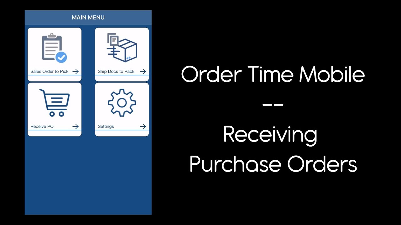 Receiving Purchase Orders Using Order Time Mobile