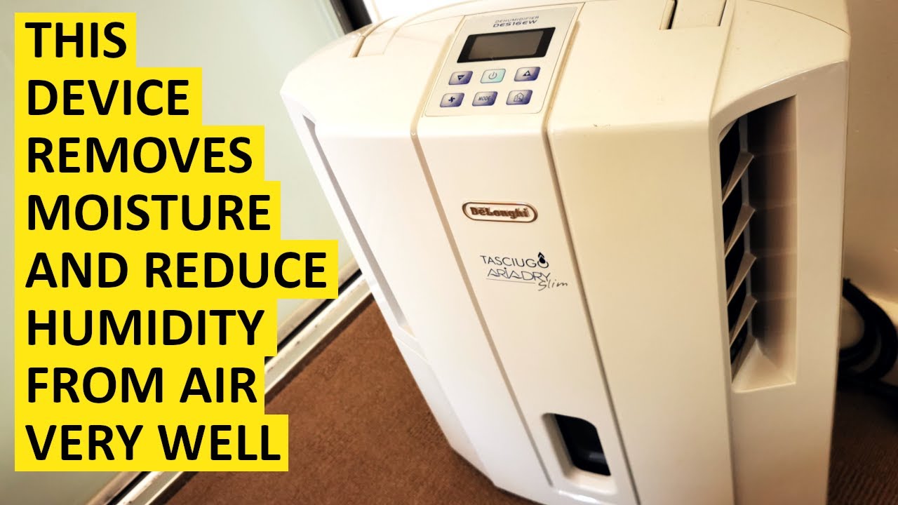 DES16EW Delonghi Tasciugo AriaDry Slim Dehumidifier Review Wall Mountable 16L