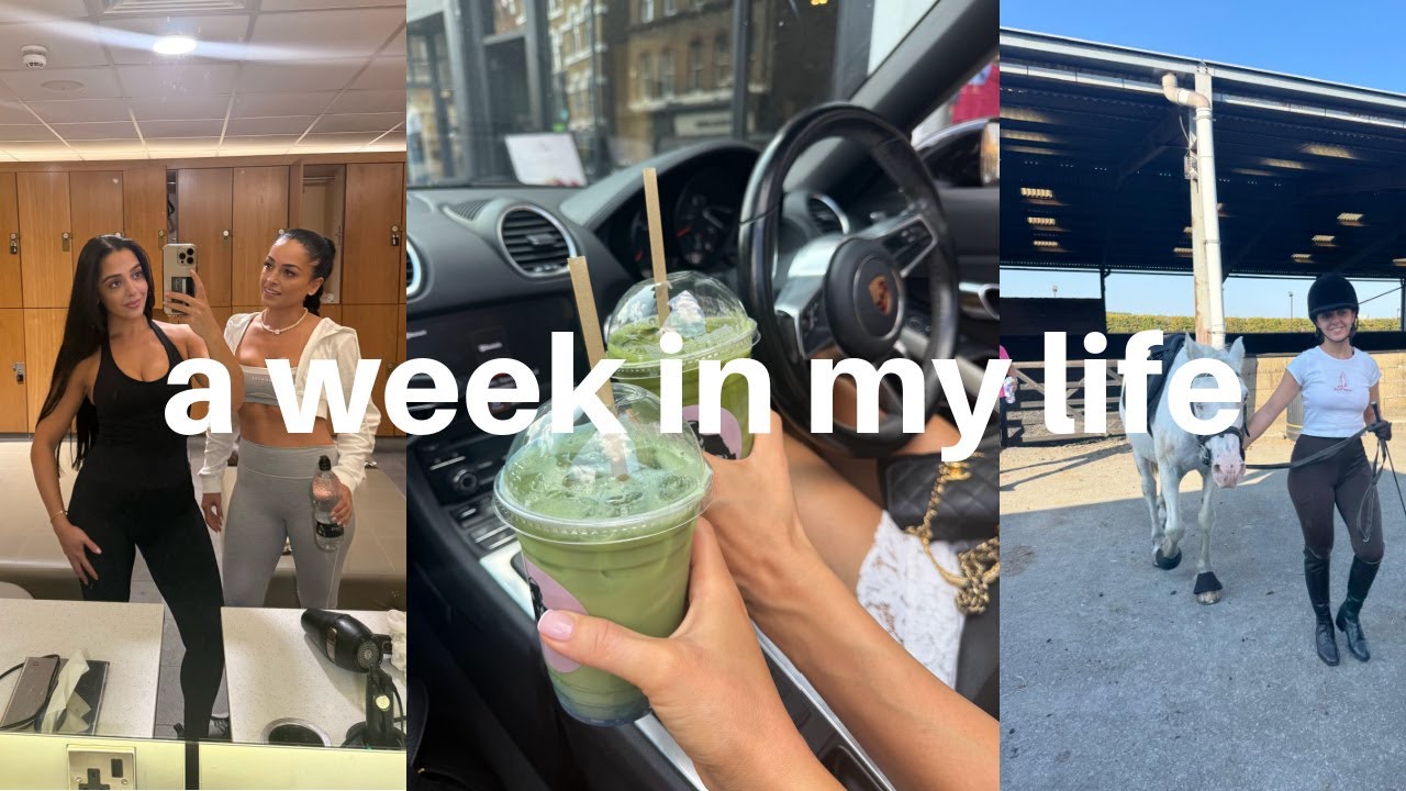 weekly vlog | girl’s night, final night shift, matcha & riding