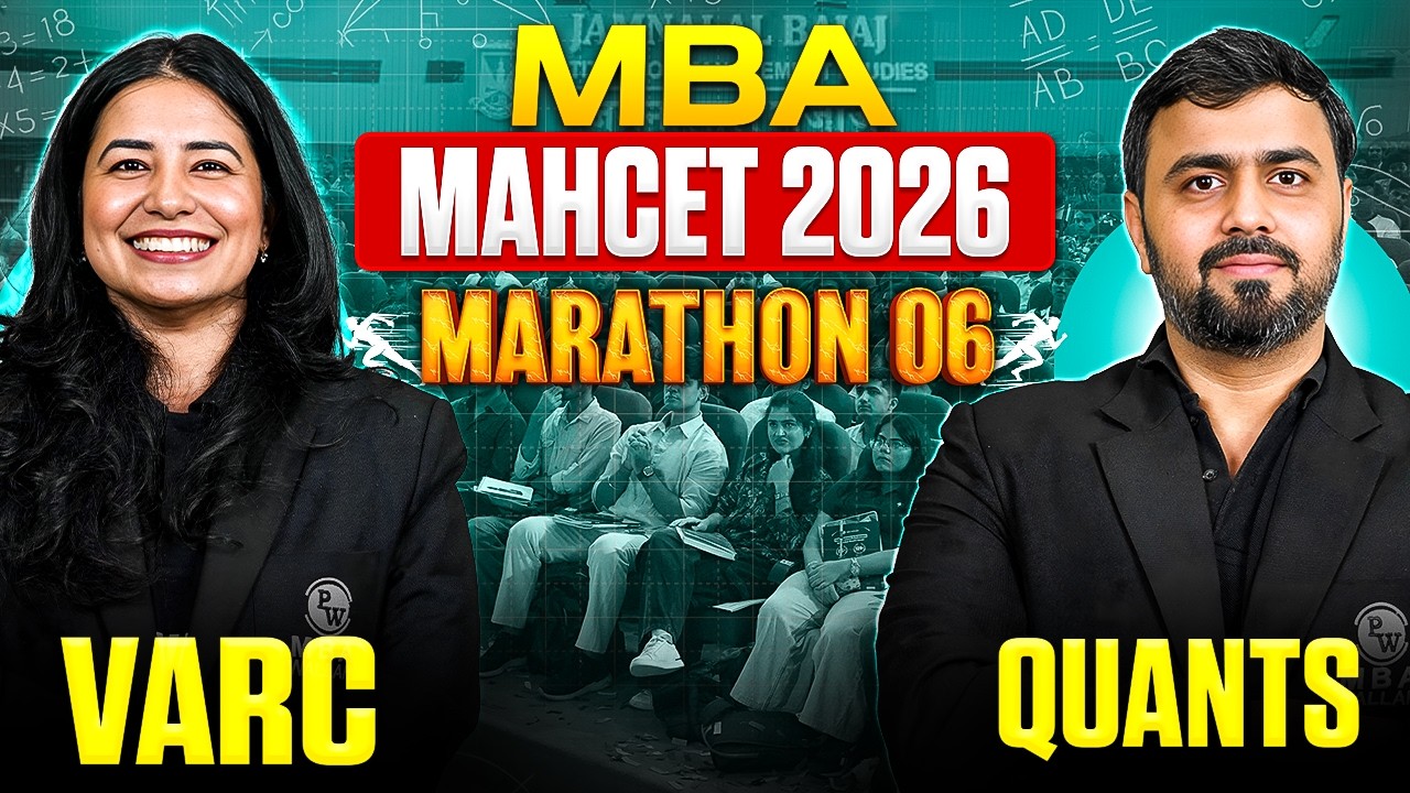 💥 MAHCET 2026 Preparation | VARC + Quants Marathon Ep.06