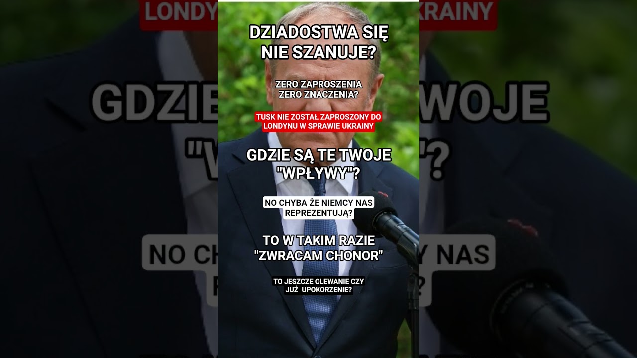 TUSK ZNOWU W OGONIE EUROPY?
