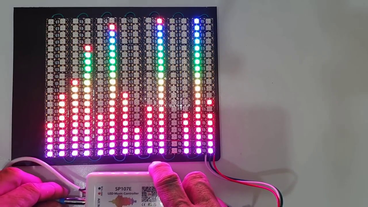 Controladora SP107e Bluetooth Music Celular Fita Led Endereçável WS2811 WS2812b 144 150 e 300 Leds