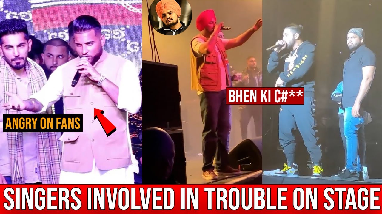 10 Punjabi Singers who got Angry on Stage with their fans |  Sidhu Moosewala,Karan Aujla,Honey Singh