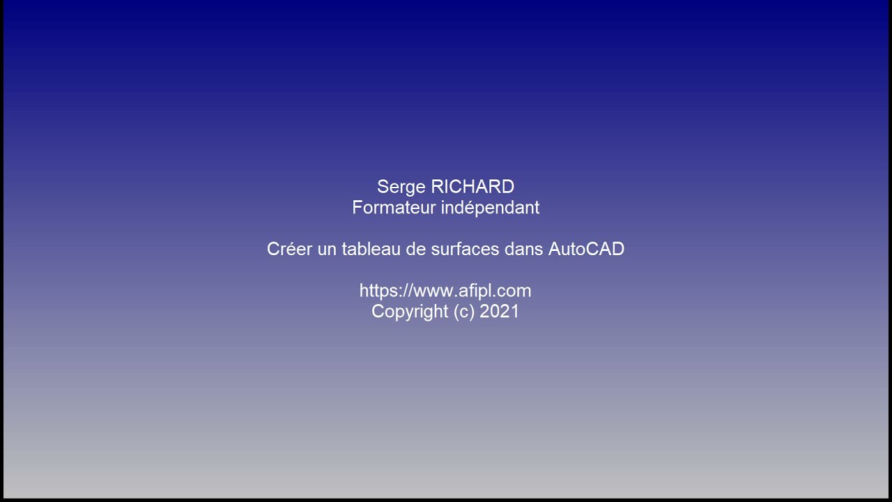 Cotation de surfaces dans AutoCAD et Création d'un tableau récapitulatif