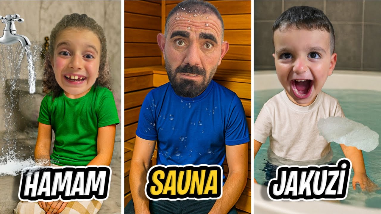 POYRAZ ELİF HAMAM SAUNA JAKUZİ CHALLANGE!!!