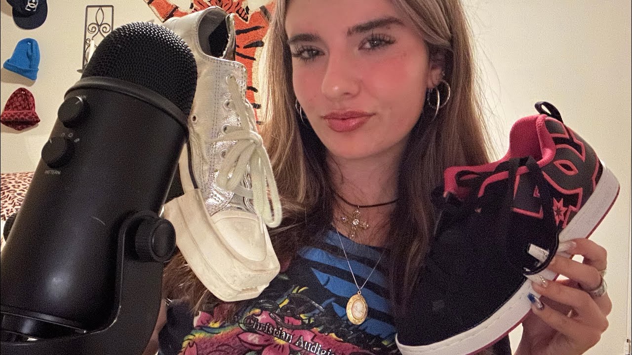 [ASMR] SHOE COLLECTION 👠 (tapping+scratching)