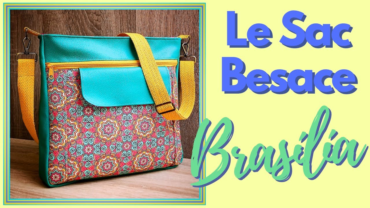 Tuto #DIY facile : Coudre Le Sac Besace à fermeture zippée #BRASÍLİA 🥰