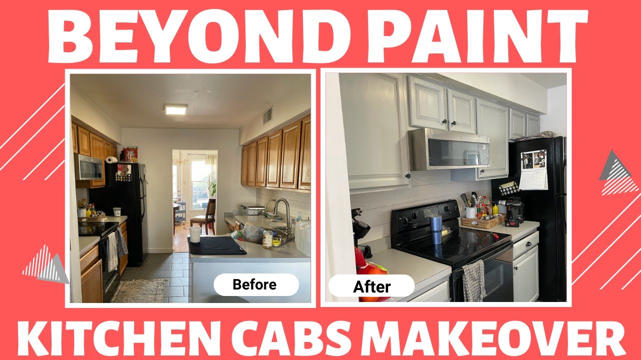 Beyond Paint Before and After - Kitchen Cabinets