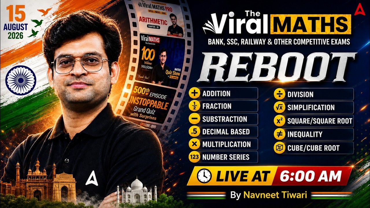Viral Maths Reboot | Complete Maths for Bank, SSC and Railway Exams 2026
