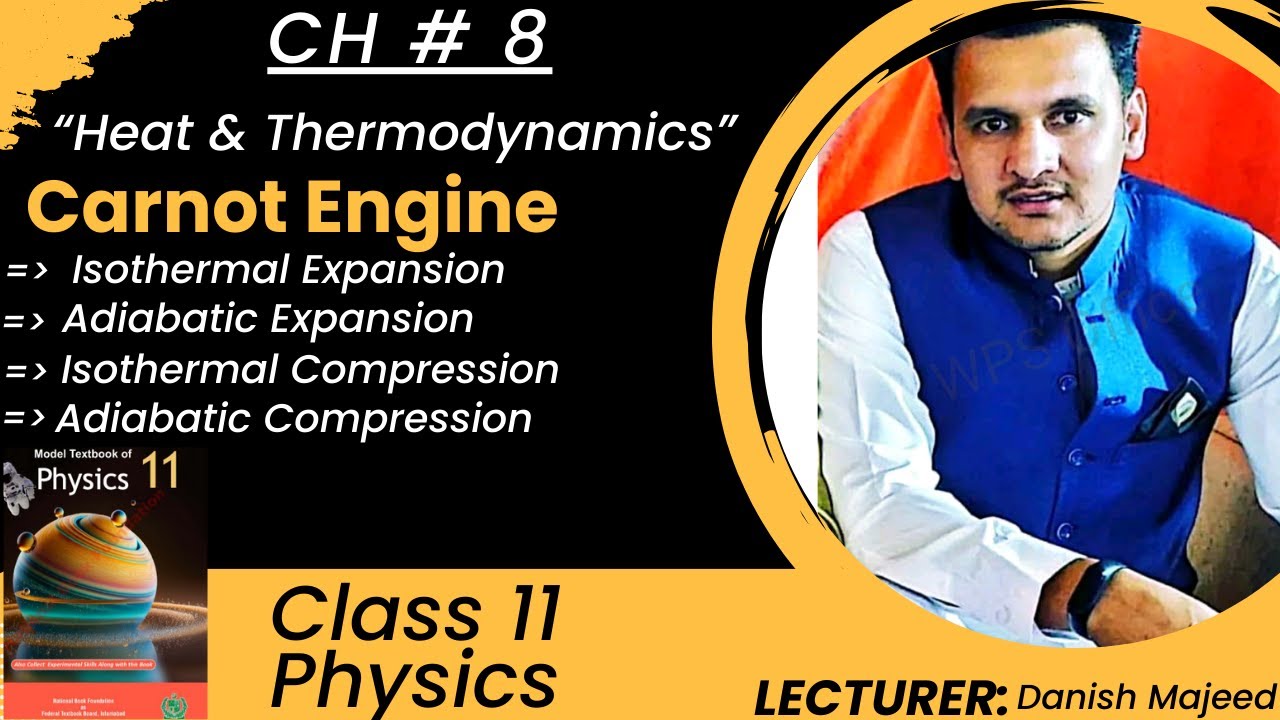 Carnot Engine Class 11 Physics Fbise||Carnot Cycle & Thermodynamic Process||By Danish Majeed