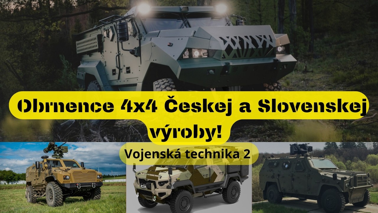 Taktické obrnené vozidlá 4x4 Slovenskej a Českej výroby! Vojenská technika